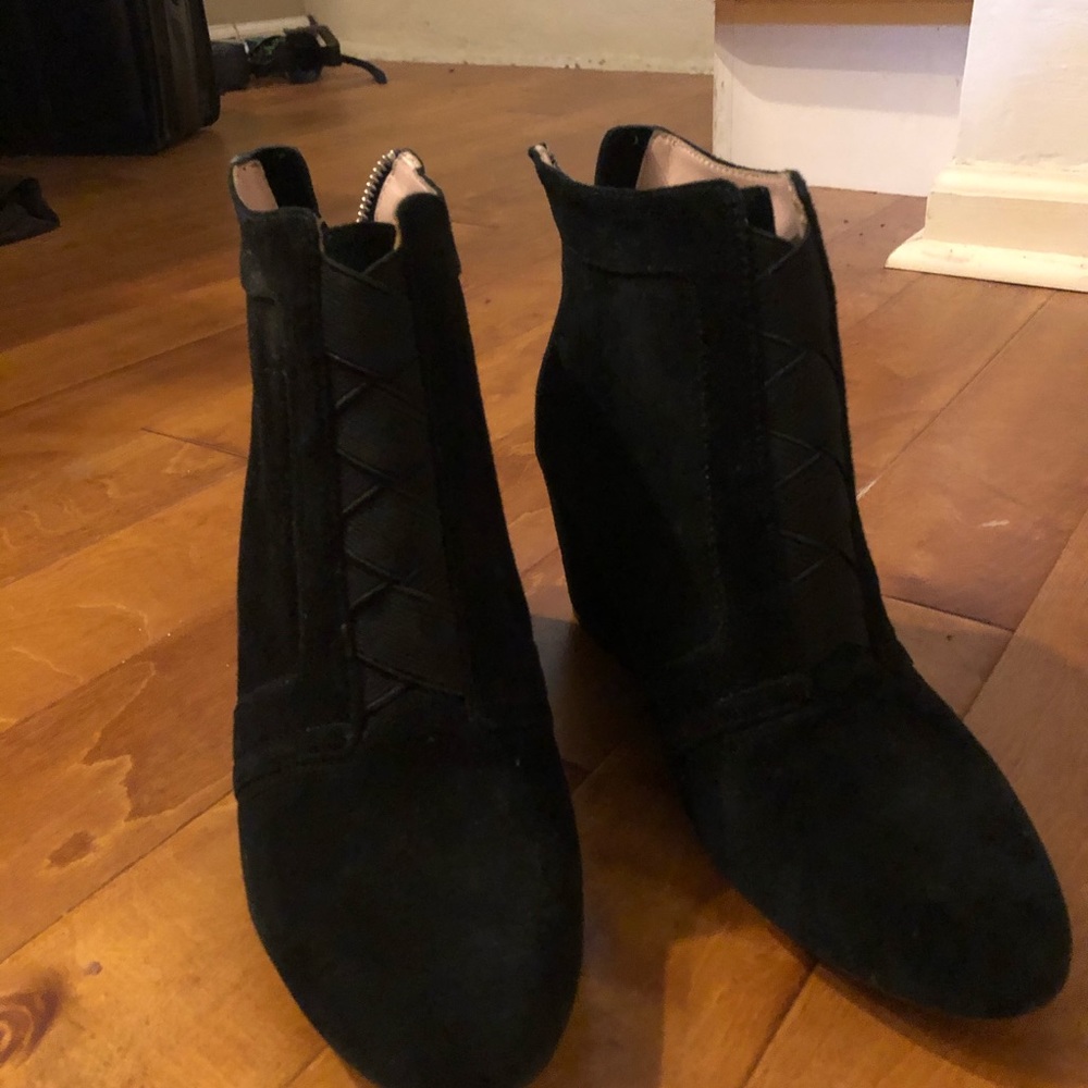 Suede Wedge Boots